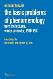 Cover of The Basic Problems of Phenomenology by Edmund Husserl