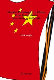 Front cover of Marxist Philosophy in China by Nick Knight
