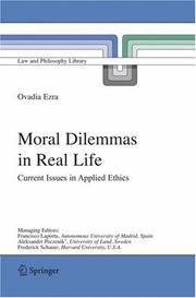 Front cover of Moral Dilemmas in Real Life by Ovadia Ezra