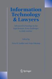Cover of Information technology and lawyers by Arno R. Lodder