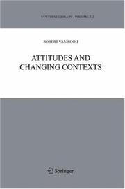 Cover of Attitudes and Changing Contexts by Robert van Rooij