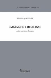 Cover of Immanent Realism by Liliana Albertazzi