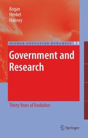 Cover of Government and research by Maurice Kogan