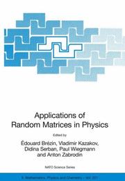 Front cover of Applications of Random Matrices in Physics by Édouard Brézin