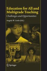Front cover of Education for All and Multigrade Teaching by Angela W. Little