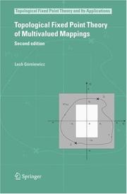 Cover of Topological Fixed Point Theory of Multivalued Mappings (Topological Fixed Point Theory and Its Applications) by Lech Górniewicz
