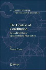 Front cover of The Context of Constitution by Dimitri Ginev