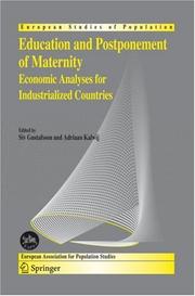 Front cover of Education and postponement of maternity by Adriaan Kalwij