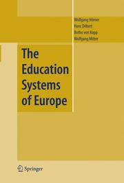 Front cover of The Education systems of Europe by Wolfgang Hörner
