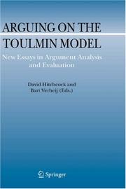 Front cover of Arguing on the Toulmin Model by David Hitchcock