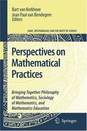 Cover of Perspectives on mathematical practices by Bart van Kerkhove