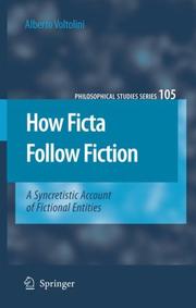 Front cover of How ficta follow fiction by Alberto Voltolini