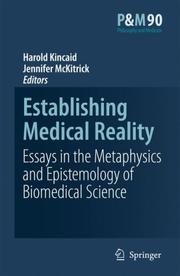 Front cover of Establishing medical reality by Harold Kincaid