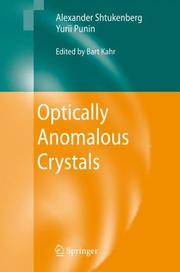 Cover of Optically anomalous crystals by Bart Kahr