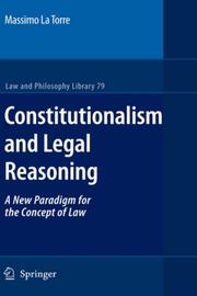 Front cover of Constitutionalism and Legal Reasoning (Law and Philosophy Library) by Massimo La Torre