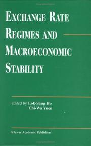 Cover of Exchange Rate Regimes and Macroeconomic Stability by Unknown