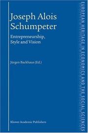 Cover of Joseph Alois Schumpeter by Jürgen G. Backhaus