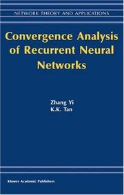 Front cover of Convergence analysis of recurrent neural networks by Zhang Yi