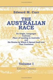Front cover of The Australian Race by Edward Micklethwaite Curr