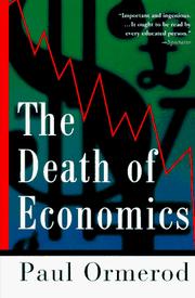 Front cover of The death of economics by Paul Ormerod