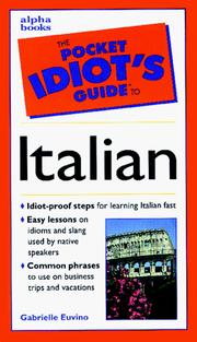 Front cover of The Pocket Idiot's Guide to Italian Phrases by Gabrielle Ann Euvino