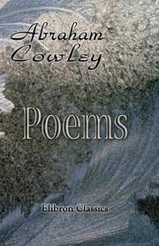 Cover of Poems by Abraham Cowley