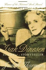 Cover of Isak Dinesen by Judith Thurman