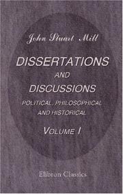 Cover of Dissertations and Discussions by John Stuart Mill