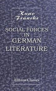 Front cover of Social forces in German literature by Kuno Francke