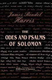 Cover of The odes and psalms of Solomon by J. Rendel Harris