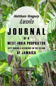 Cover of Journal of a West India proprietor, 1815-17 by Matthew Gregory Lewis