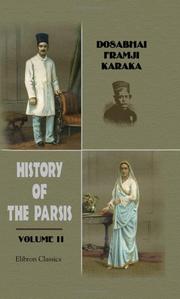 Front cover of History of the Parsis by Dosabhai Framji Karaka