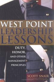 Front cover of West Point Leadership Lessons by Scott Snair