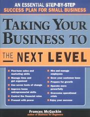 Front cover of Taking your business to the next level by Frances McGuckin