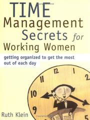 Cover of Time management secrets for working women by Ruth Klein