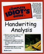 Front cover of The Complete Idiot's Guide to Handwriting Analysis by Sheila R. Lowe