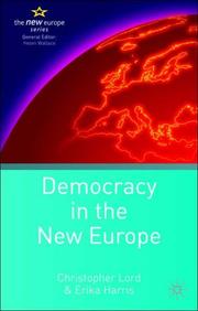 Front cover of DEMOCRACY IN THE NEW EUROPE by CHRISTOPHER LORD