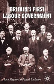 Cover of Britain's first Labour government by Shepherd, John