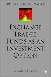 Front cover of Exchange traded funds as an investment option by A. Seddik Meziani