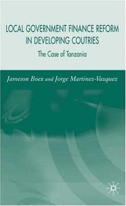 Front cover of Local government finance reform in developing countries by Jameson Boex
