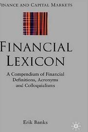 Front cover of Financial Lexicon by Erik Banks