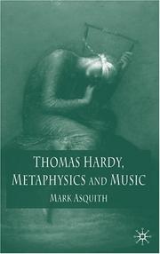 Front cover of Thomas Hardy, metaphysics and music by Mark Asquith