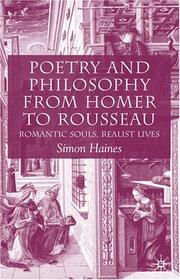 Front cover of Poetry and philosophy from Homer to Rousseau by Simon Haines