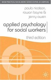 Front cover of Applied psychology for social workers by Paula Nicolson