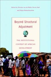 Cover of Beyond structural adjustment by Nicolas Van de Walle