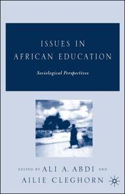 Front cover of Issues in African education by Ali A. Abdi