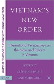 Front cover of Vietnam's new order by Stephanie Balme