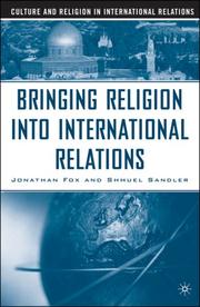 Front cover of Bringing Religion into International Relations by Jonathan Fox