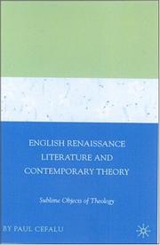 Front cover of English Renaissance Literature and Contemporary Theory by Paul Cefalu