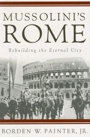 Front cover of Mussolini's Rome by Borden W. Painter